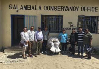 Nepalese visitors at Salambala Conservancy
